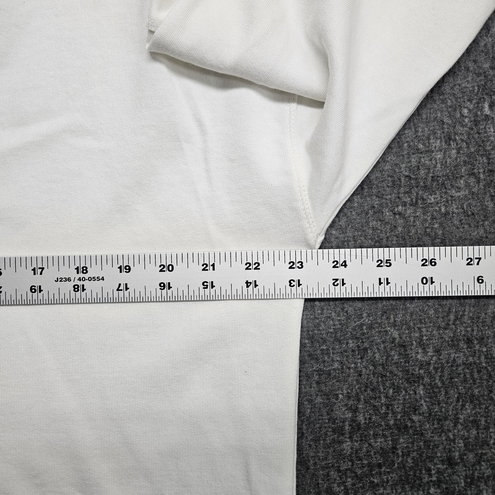 Sweaty Betty Sweatshirt Womens Large White Terry Raglan Pullover Crewneck - Picture 4 of 12